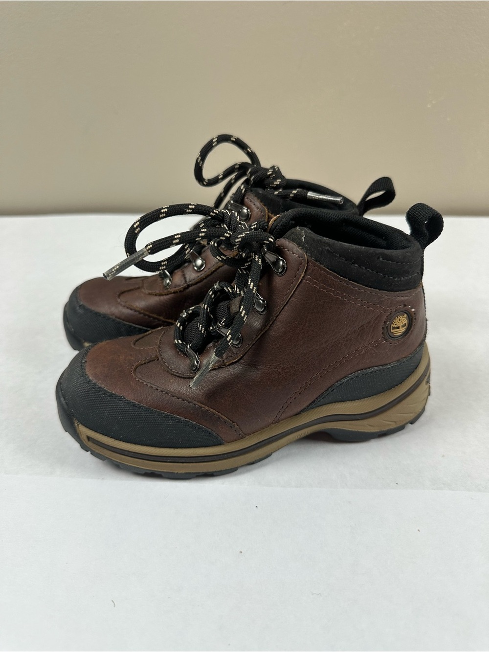 Timberland Kids Brown and Black Leather Trail Boots